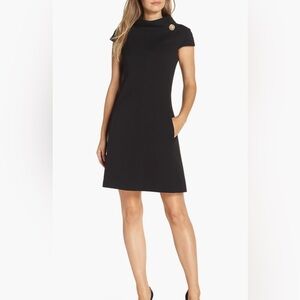 Harper Rose Stand Collar A Line Dress with Button Detail- Size 4